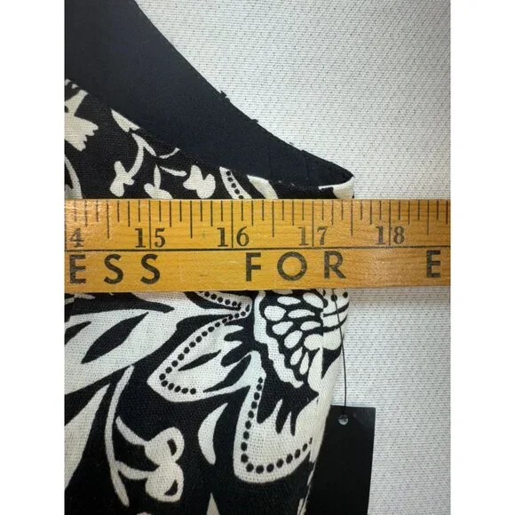 Maggy London Womens Buckle Halter Midi Dress Size 12 Black Floral Couture NWT - Picture 15 of 16